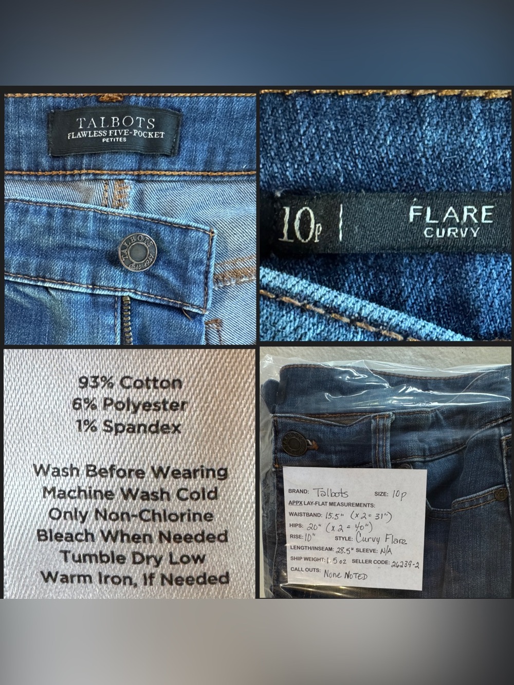 Talbots Curvy Flare Jeans (10P) - Picture 4 of 16